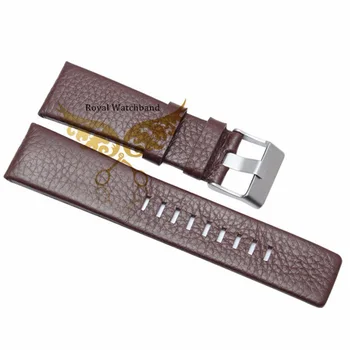 Pulseira de couro, pulseira de 22/24/26/28|30mm Marrom acessórios relógio de Pulso banda Macio e confortável pulseira de relógio